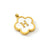 1 Piece 13mm 304 Stainless Steel Shell 18K Gold Plated Letter Flower Pendant