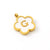 1 Piece 13mm 304 Stainless Steel Shell 18K Gold Plated Letter Flower Pendant