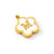 1 Piece 13mm 304 Stainless Steel Shell 18K Gold Plated Letter Flower Pendant