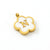 1 Piece 13mm 304 Stainless Steel Shell 18K Gold Plated Letter Flower Pendant