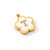 1 Piece 13mm 304 Stainless Steel Shell 18K Gold Plated Letter Flower Pendant