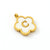 1 Piece 13mm 304 Stainless Steel Shell 18K Gold Plated Letter Flower Pendant