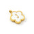 1 Piece 13mm 304 Stainless Steel Shell 18K Gold Plated Letter Flower Pendant