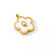 1 Piece 13mm 304 Stainless Steel Shell 18K Gold Plated Letter Flower Pendant