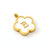 1 Piece 13mm 304 Stainless Steel Shell 18K Gold Plated Letter Flower Pendant