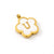 1 Piece 13mm 304 Stainless Steel Shell 18K Gold Plated Letter Flower Pendant