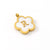 1 Piece 13mm 304 Stainless Steel Shell 18K Gold Plated Letter Flower Pendant