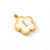 1 Piece 13mm 304 Stainless Steel Shell 18K Gold Plated Letter Flower Pendant