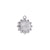 1 Piece 14*17mm 304 Stainless Steel Flower Pendant