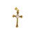 1 Piece 14 * 22mm 17 * 25mm 18 * 31mm 304 Stainless Steel Zircon 18K Gold Plated Cross Polished Pendant