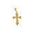 1 Piece 14 * 22mm 17 * 25mm 18 * 31mm 304 Stainless Steel Zircon 18K Gold Plated Cross Polished Pendant