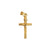 1 Piece 14 * 22mm 17 * 25mm 18 * 31mm 304 Stainless Steel Zircon 18K Gold Plated Cross Polished Pendant