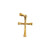 1 Piece 14 * 22mm 17 * 25mm 18 * 31mm 304 Stainless Steel Zircon 18K Gold Plated Cross Polished Pendant