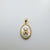 1 Piece 14mm Copper Shell Zircon 18K Gold Plated Moon Bear Heart Shape Pendant