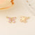 1 Piece 15 * 10mm Copper Zircon 18K Gold Plated Butterfly Polished Pendant