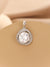 1 Piece 15 * 22mm Copper Zircon Round Pendant