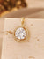 1 Piece 15 * 22mm Copper Zircon Round Pendant