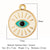 1 Piece 15*25mm 18*18mm 20*16mm Titanium Steel Natural Stone Zircon Eye Pendant