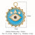 1 Piece 15*25mm 18*18mm 20*16mm Titanium Steel Natural Stone Zircon Eye Pendant