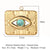 1 Piece 15*25mm 18*18mm 20*16mm Titanium Steel Natural Stone Zircon Eye Pendant