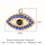 1 Piece 15*25mm 18*18mm 20*16mm Titanium Steel Natural Stone Zircon Eye Pendant