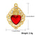 1 Piece 15*28mm 20*17mm 30*14mm Copper Gem Gold Plated Cross Heart Shape Wings Polished Pendant