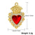 1 Piece 15*28mm 20*17mm 30*14mm Copper Gem Gold Plated Cross Heart Shape Wings Polished Pendant