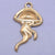 1 Piece 15*28mm 304 Stainless Steel 18K Gold Plated Jellyfish Pendant