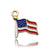 1 Piece 16 * 16mm Alloy American Flag Polished Pendant