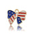 1 Piece 16 * 16mm Alloy American Flag Polished Pendant