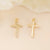 1 Piece 16 * 9mm Copper 18K Gold Plated White Gold Plated Cross Polished Pendant