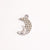 1 Piece 17*11mm Alloy Rhinestones Moon Pendant