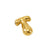 1 Piece 17*16mm 304 Stainless Steel 18K Gold Plated Letter Pendant