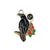 1 Piece 17 * 20mm 25*32mm 30*25mm Alloy Crow Moon Pendant