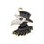 1 Piece 17 * 20mm 25*32mm 30*25mm Alloy Crow Moon Pendant