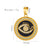 1 Piece 19 * 19mm 19*27mm 25*25mm Hole 6~9.9mm 304 Stainless Steel Zircon 18K Gold Plated Devil's Eye Palm Heart Shape Pendant Chain