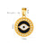 1 Piece 19 * 19mm 19*27mm 25*25mm Hole 6~9.9mm 304 Stainless Steel Zircon 18K Gold Plated Devil's Eye Palm Heart Shape Pendant Chain