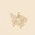 1 Piece 20*15mm Copper Zircon Gold Plated Butterfly Pendant