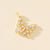 1 Piece 20*15mm Copper Zircon Gold Plated Butterfly Pendant