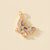 1 Piece 20*15mm Copper Zircon Gold Plated Butterfly Pendant