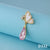 1 Piece 20*15mm Copper Zircon Gold Plated Butterfly Pendant