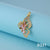 1 Piece 20*15mm Copper Zircon Gold Plated Butterfly Pendant