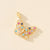 1 Piece 20*15mm Copper Zircon Gold Plated Butterfly Pendant