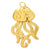 1 Piece 20 * 33mm Hole 2~2.9mm 304 Stainless Steel 18K Gold Plated Jellyfish Polished Pendant