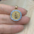 1 Piece 20mm Copper Shell Zircon Round Jewelry Accessories Pendant