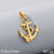 1 Piece 21*17mm 600*3mm 304 Stainless Steel 18K Gold Plated Anchor Pendant Chain