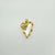 1 Piece 21mm Copper Shell Zircon Heart Shape Flower Pendant