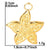 1 Piece 21x18mm Hole 3~3.9mm 304 Stainless Steel 18K Gold Plated Waves Starfish Pendant