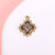 1 Piece 22*19mm Alloy Rhinestones Rhombus Pendant