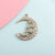 1 Piece 23*19mm Alloy Rhinestones Star Moon Pendant